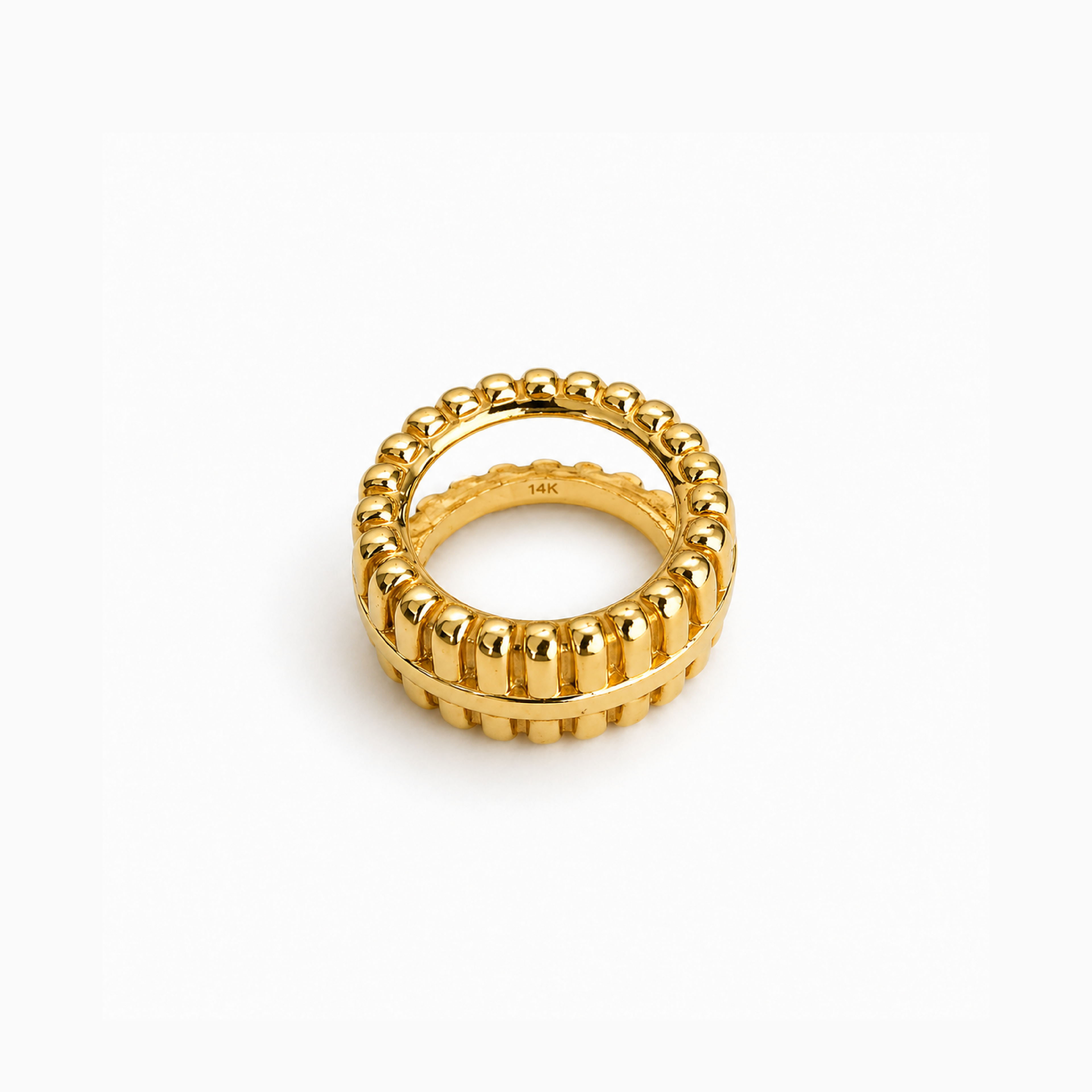THE WHEEL TECH RING COVER / 18k GOLD VERMEIL