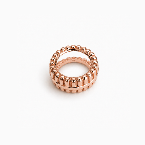 THE WHEEL TECH RING COVER / 18K ROSE GOLD VERMEIL